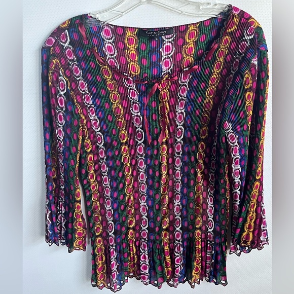 90s printed with bow women’s top size L - Picture 4 of 16